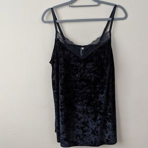 Cacique velvet and lace top